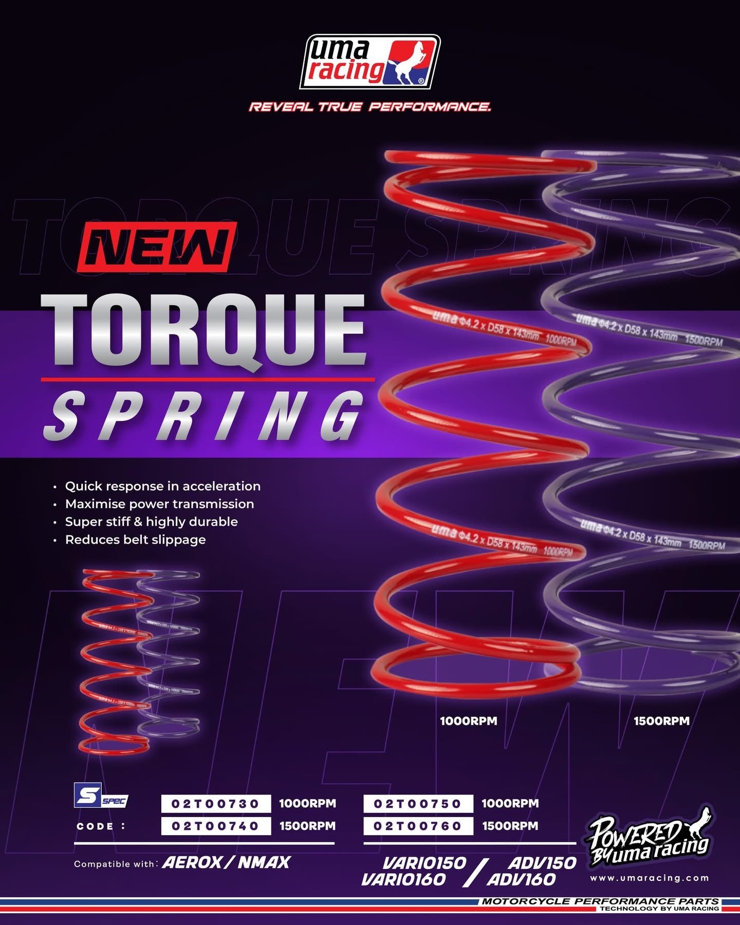 Uma center spring