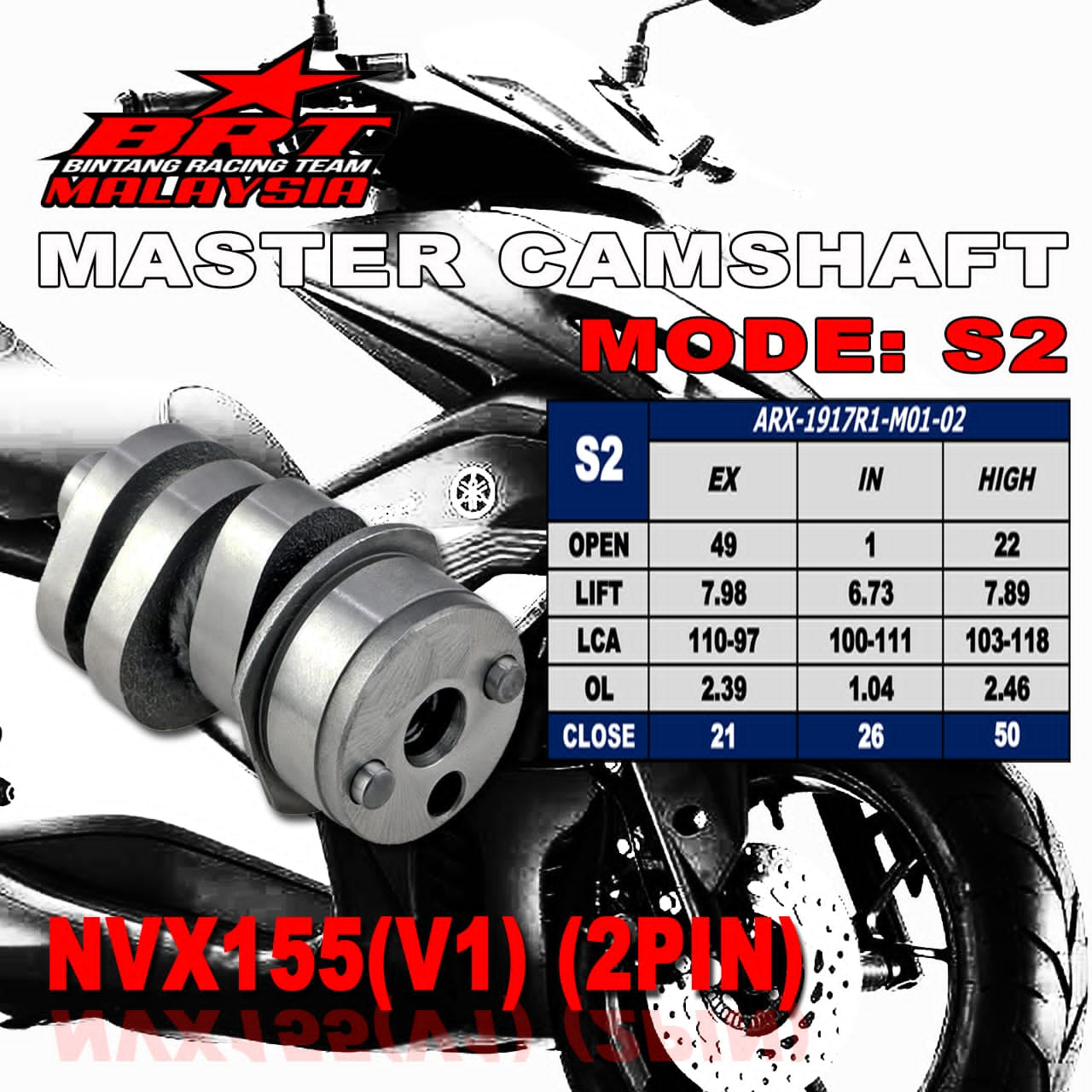 Brt camshaft